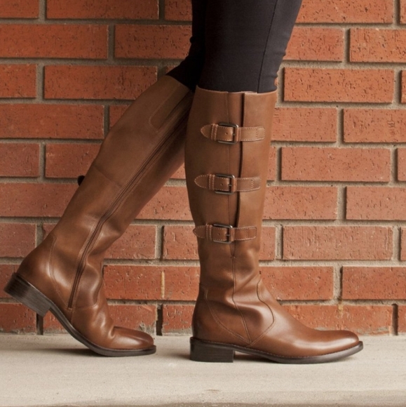 Ecco Shoes Ecco Hobart 25 Knee High Three Buckle Boot Cognac Brown Size 8 85 Euro 39 Poshmark